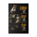 Grip It Rip It Sip It – Golf Man Cave Canvas